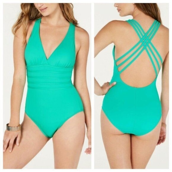 La Blanca Island Goddess One-Piece Swimsuit Size 8 - Picture 1 of 3